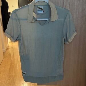 Tracksmith Light Gray Short Sleeve Polo